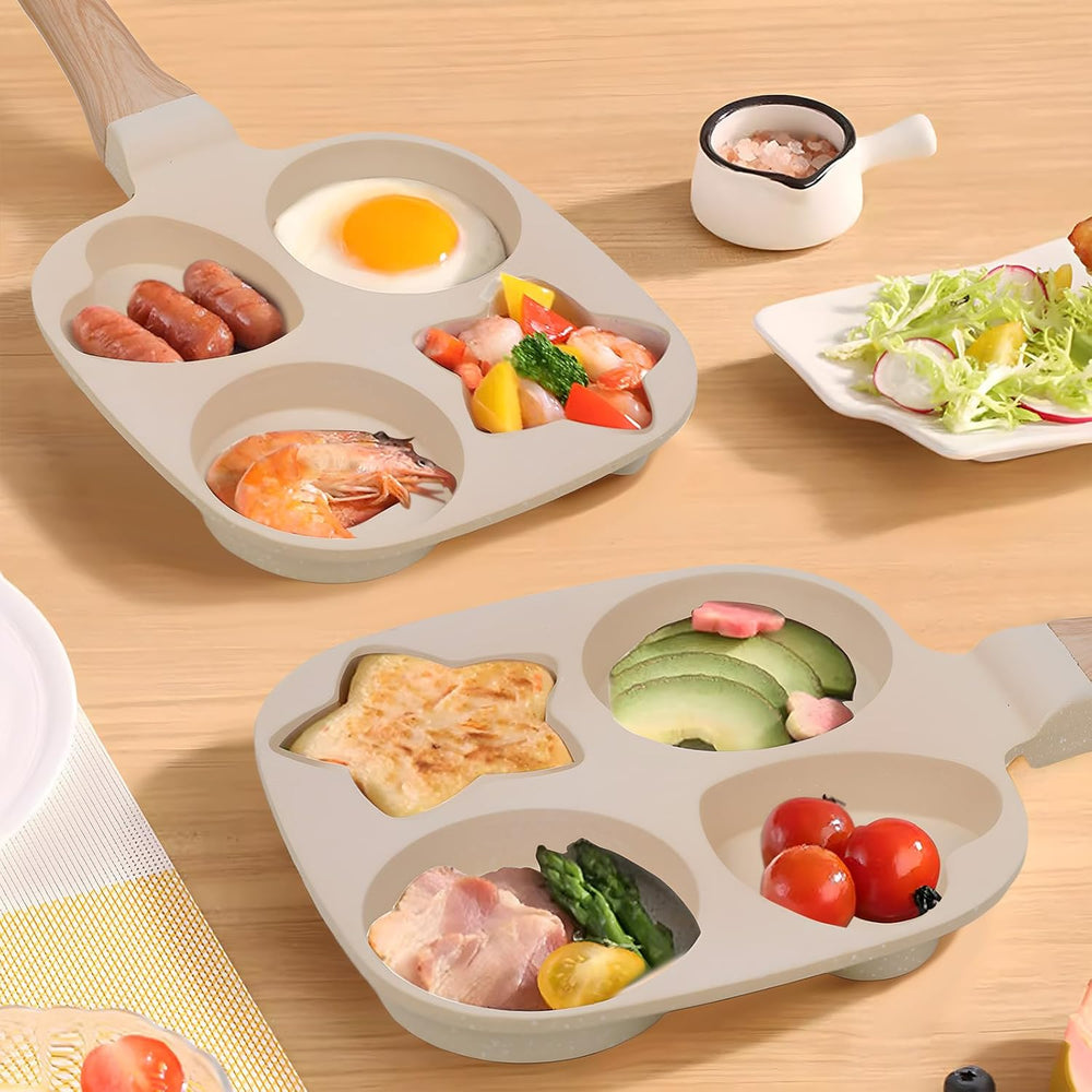 Non-stick Pan Pot Home Kitchen Cookware Egg Hamburger Steak Flat Bottom Frying Pan With Handle (MOQ 10 Sets)