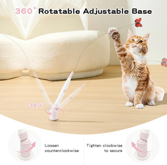 Smart Motion Activated Cat Wand Toy with Butterfly – Electric Interactive Toy for Cats (MOQ 10 ets)
