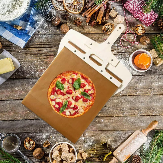 Sliding Pizza Peel Spatula Paddle Wooden Non-stick Shovel with Handle (MOQ 10 Sets)