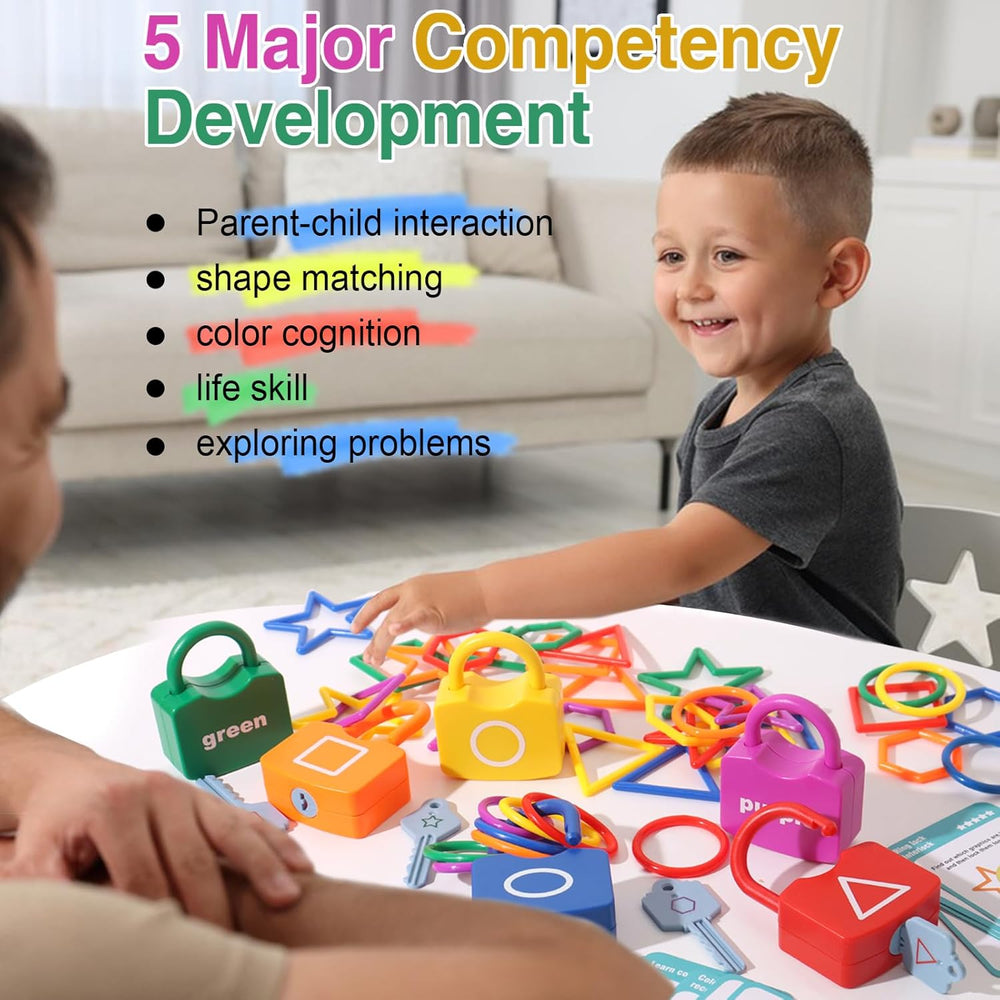 Educational Letter Combination-with 26 Locks, 26 Keys Montessori Preschool Alphabet Learning Game (MOQ 10 Sets)