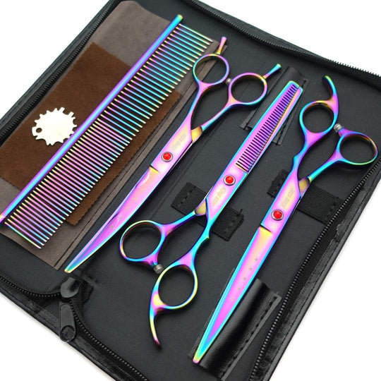 Professional Dog Grooming Scissors Set, 7 Inch Pet Grooming Scissors