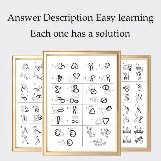 Brain Teaser IQ Test Disentanglemen Iron Link 24 Pcs Unlock Interlock Game