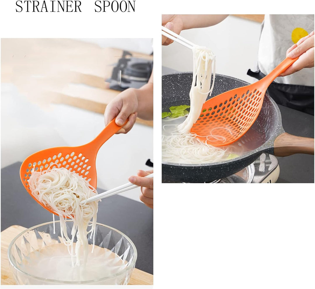 Food Strainer Scoop Colanders Slotted Pasta Spoon