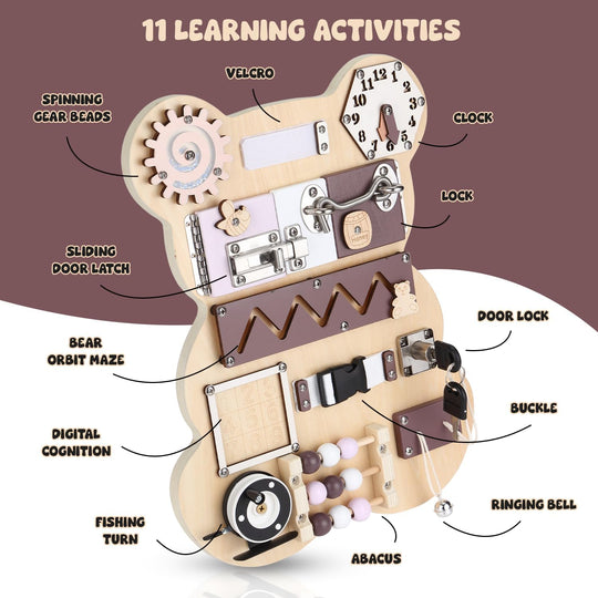 vigor Montessori Sensory Board - Busy Boards, Montessori Toys for Kid’s Development (MOQ 10 Sets)