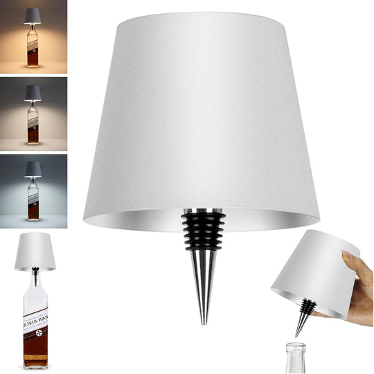 Rechargeable Luxury Wine Bottle Table Lamp with 3 Color Dimming for Bars & Events