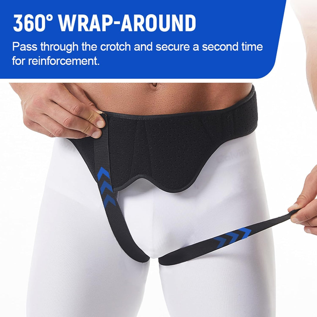 Adjustable Inguinal Hernia Belt for Men & Women – Bilateral Support with 2 Removable Compression Pads (MOQ 10 Sets)