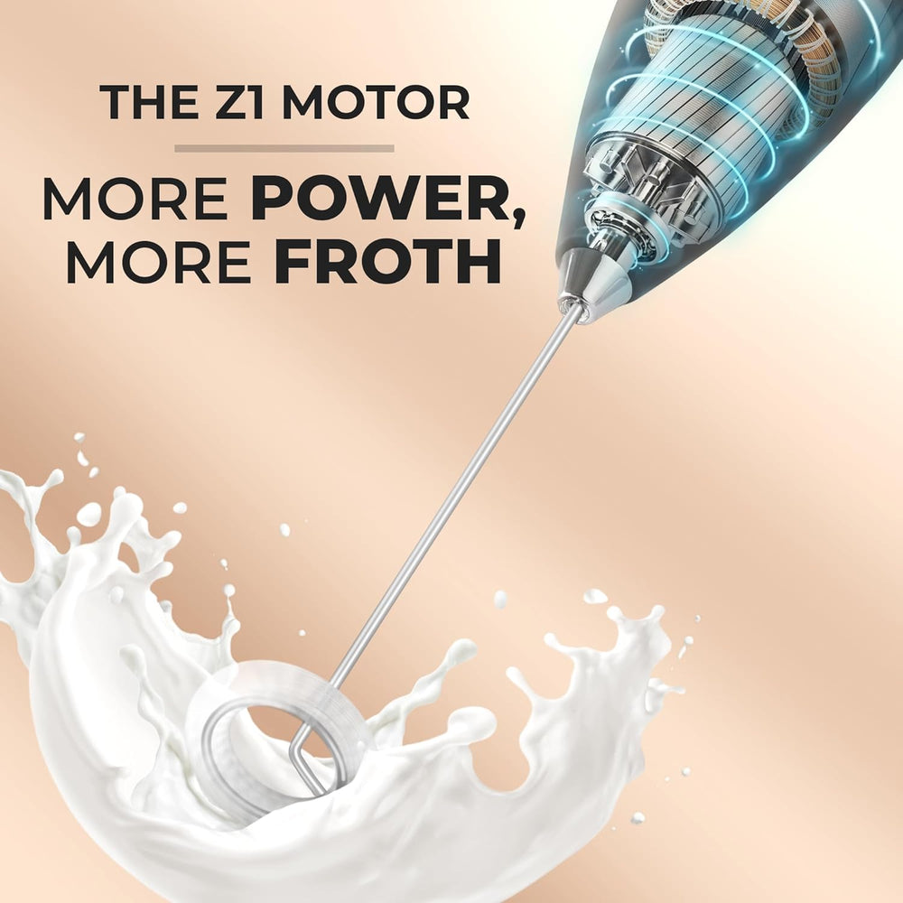 Portable Drink Mixer Stainless Steel Drink Mixer with Frother Stand (MOQ 10 Sets)