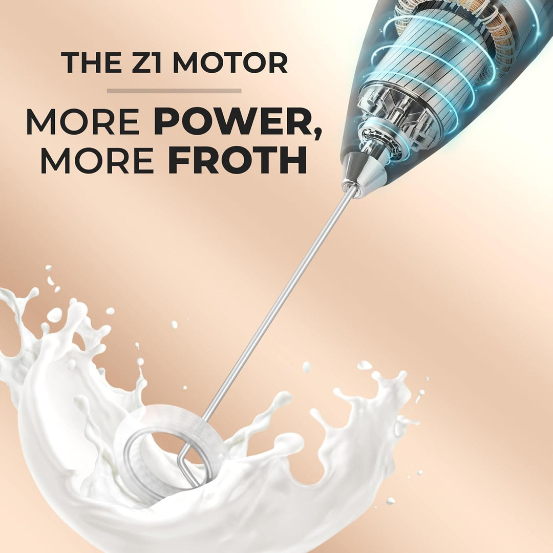 Portable Drink Mixer Stainless Steel Drink Mixer with Frother Stand (MOQ 10 Sets)