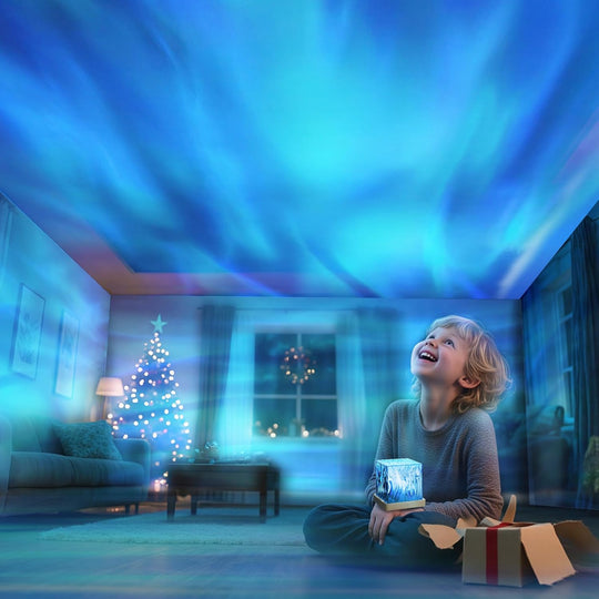 Cube Light Gradual Rotating Flame Wave Effect Colorful Lamp