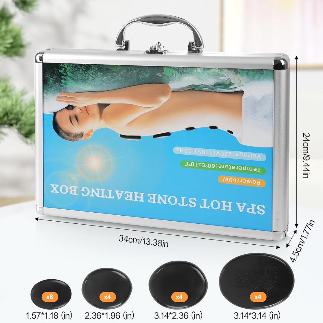 Basalt Hot Rocks Massage 20 pcs Stone, Professional Massage Tools (MOQ 10 Ses)