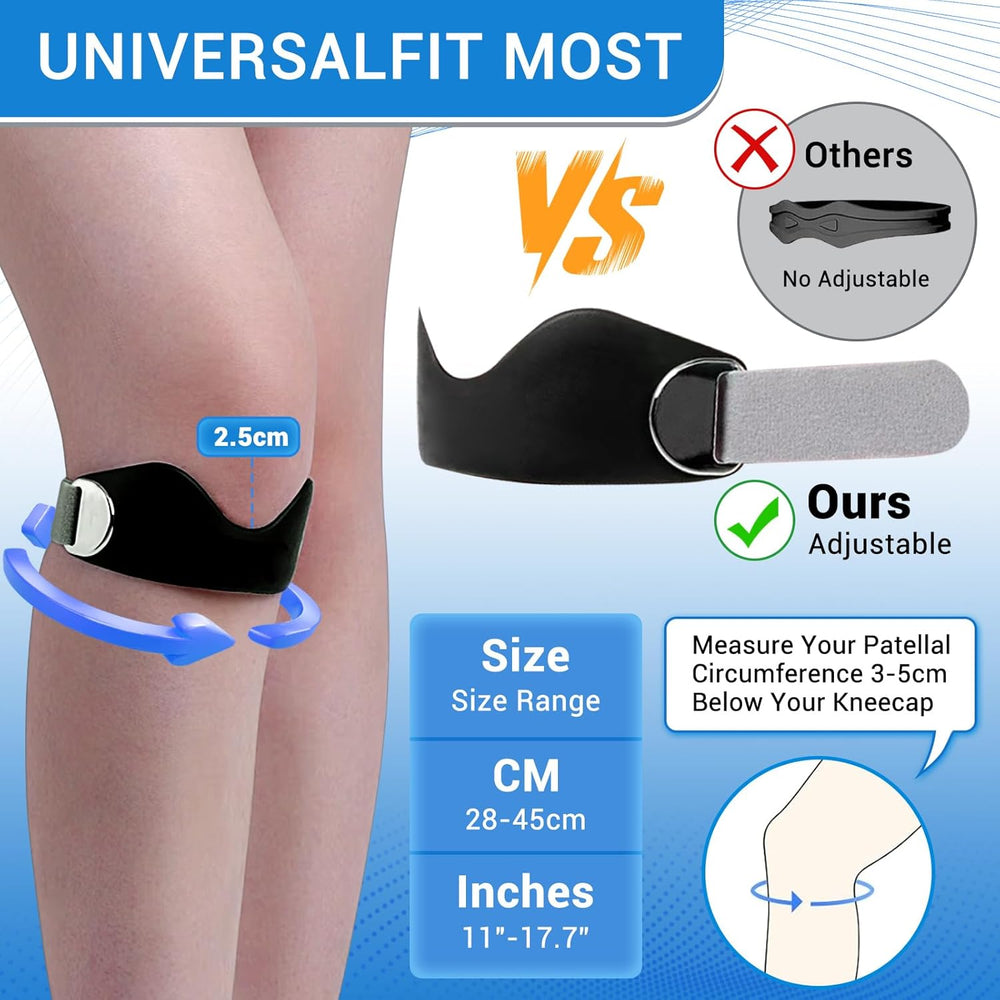 Adjustable Single Knee Strap, Breathable Silicone Design for Sports & Active Lifestyles (MOQ 10 Pairs)