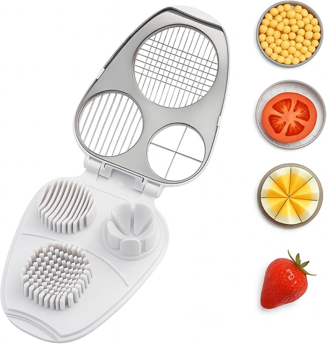 3-in-1 Egg Slicer with Stainless Steel Wires