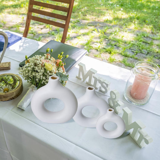 Aesthetic Boho Modern Small Round Cute Vases for Modern Minimalist Bohemian Decor (MOQ 10 sets)