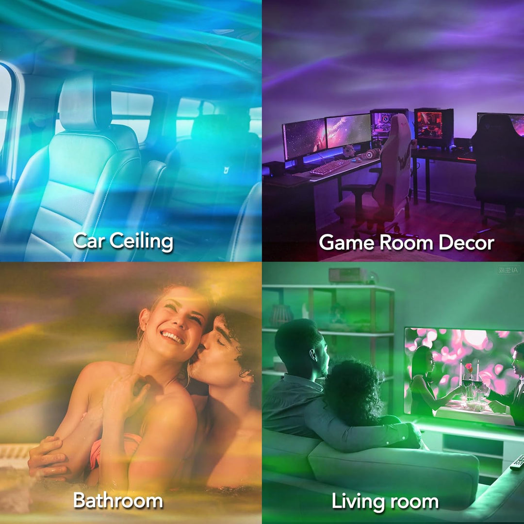 Cube Light Gradual Rotating Flame Wave Effect Colorful Lamp