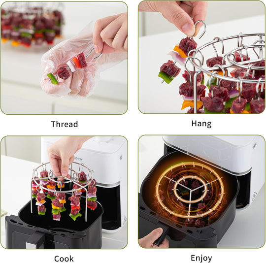 Vertical Grill Rack Detachable BBQ Circular Hanging