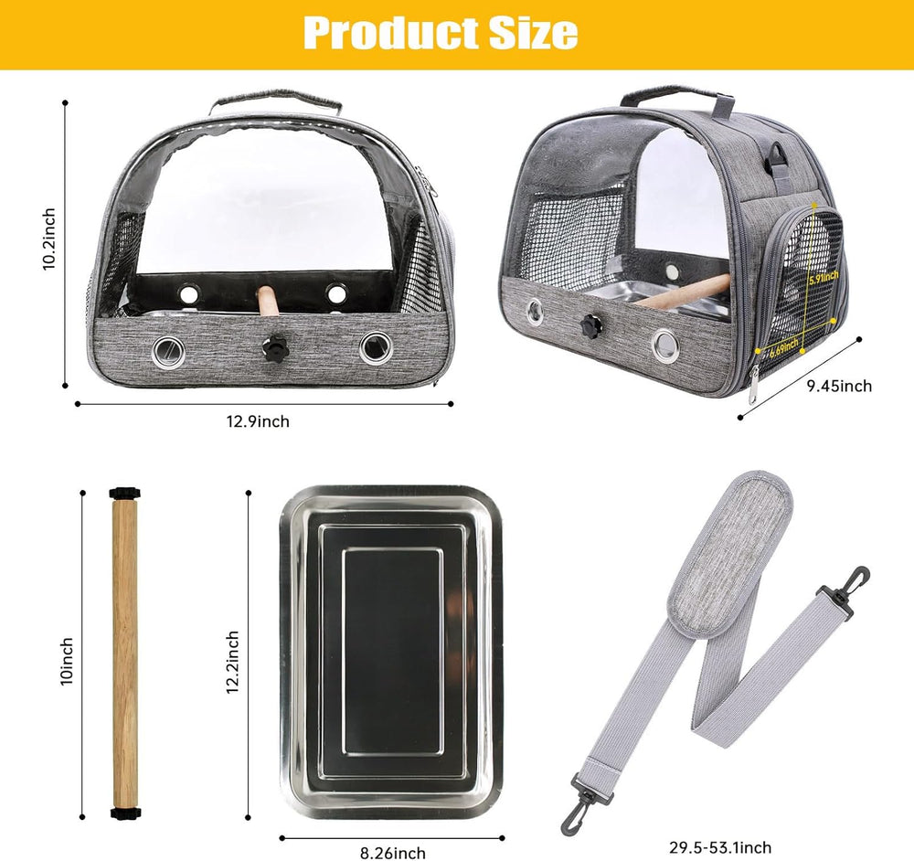 Travel Carrier Bag Portable Bird Backpack with Plat Breathable (MOQ 10 Pcs)