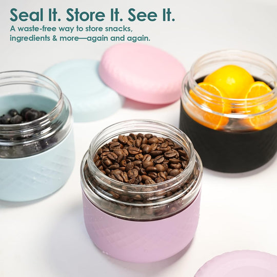Microwave & Dishwasher Safe, Airtight Meal Prep & Food Storage Jar for Lunch