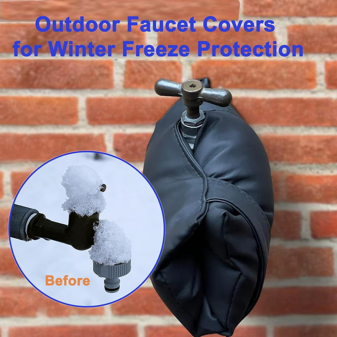 Winter Outdoor Sports & Entertainment Product Leather Faucet Antifreeze Protective Cover