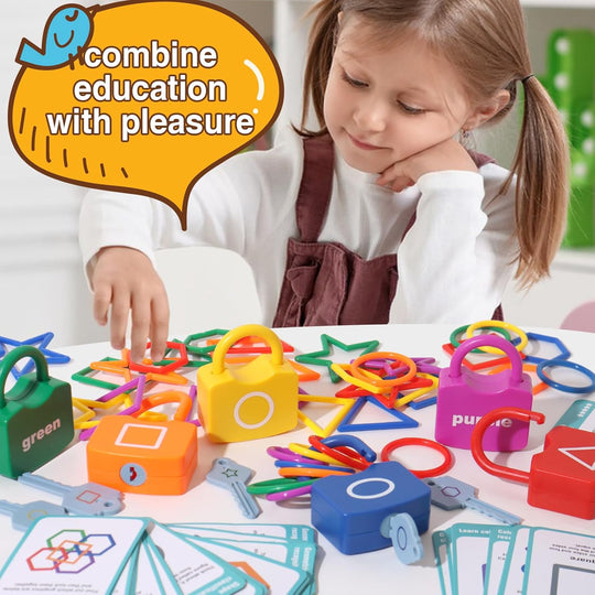 Educational Letter Combination-with 26 Locks, 26 Keys Montessori Preschool Alphabet Learning Game (MOQ 10 Sets)
