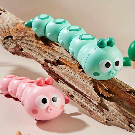 Wind-Up Caterpillar Toy - Mechanical Crawling Insect, Educational STEM Kids Toys for Toddlers (MOQ 10 Sets)