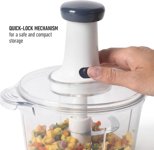 VIGOR Manual Food Chopper - 1.5L Push-Down Vegetable & Meat Cutter (MOQ 10 Sets)