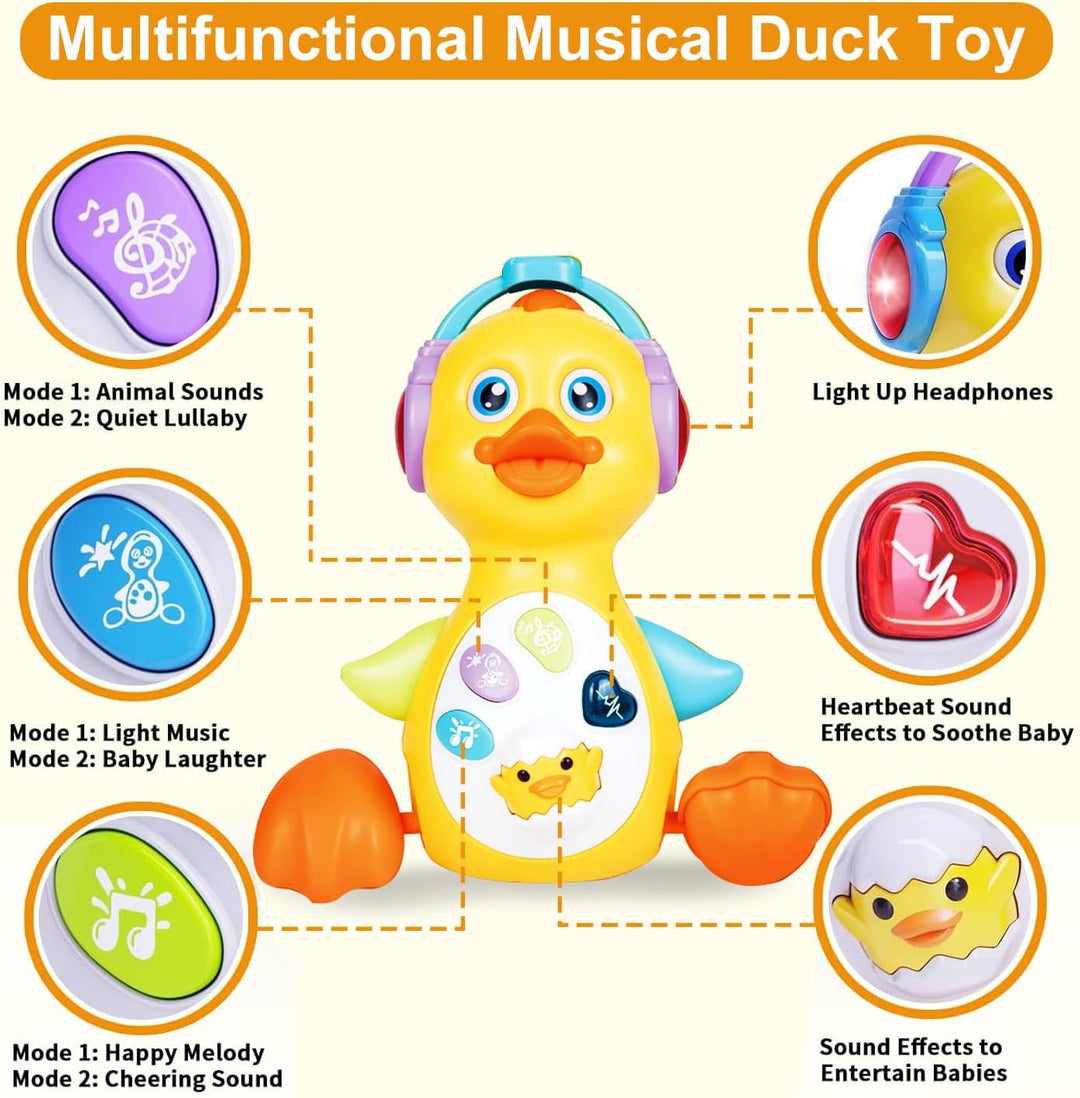 Musical Flapping Yellow Duck, Crawling Tummy Time (MOQ 10 Sets)