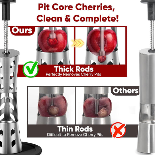 Stainless Steel, Durable, Press Type for Effortless Cherry Seed Removal