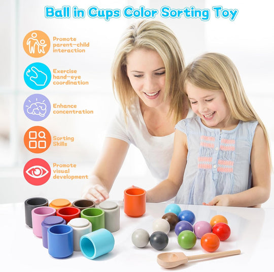 Early Education Enlightenment Rainbow Balls 35mm for Toddlers