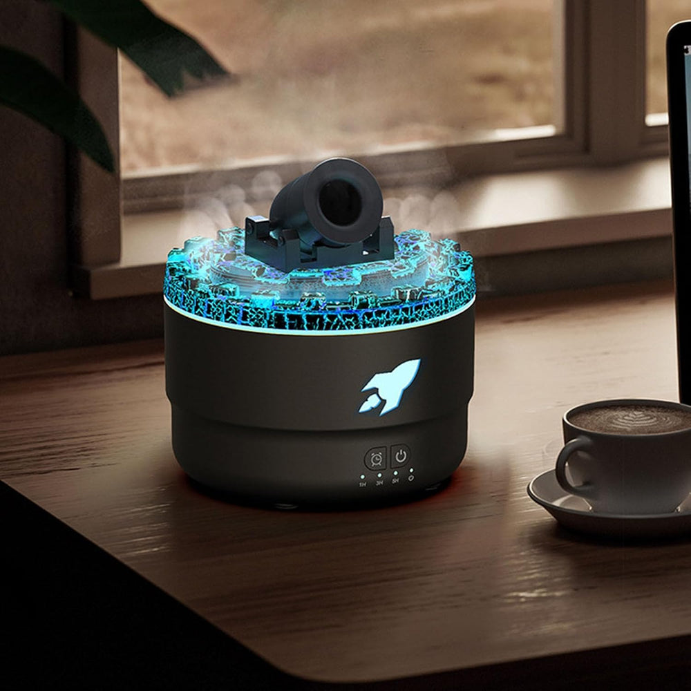 Essential Oil Diffuser Household Electric Ultrasonic LED Cannon Humidifier (MOQ 10 sets)