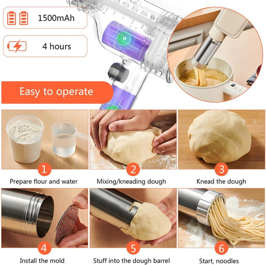 Kitchen Appliances Wireless Chargeable Portable Electric Small Handheld Automatic Noodles Making Machine