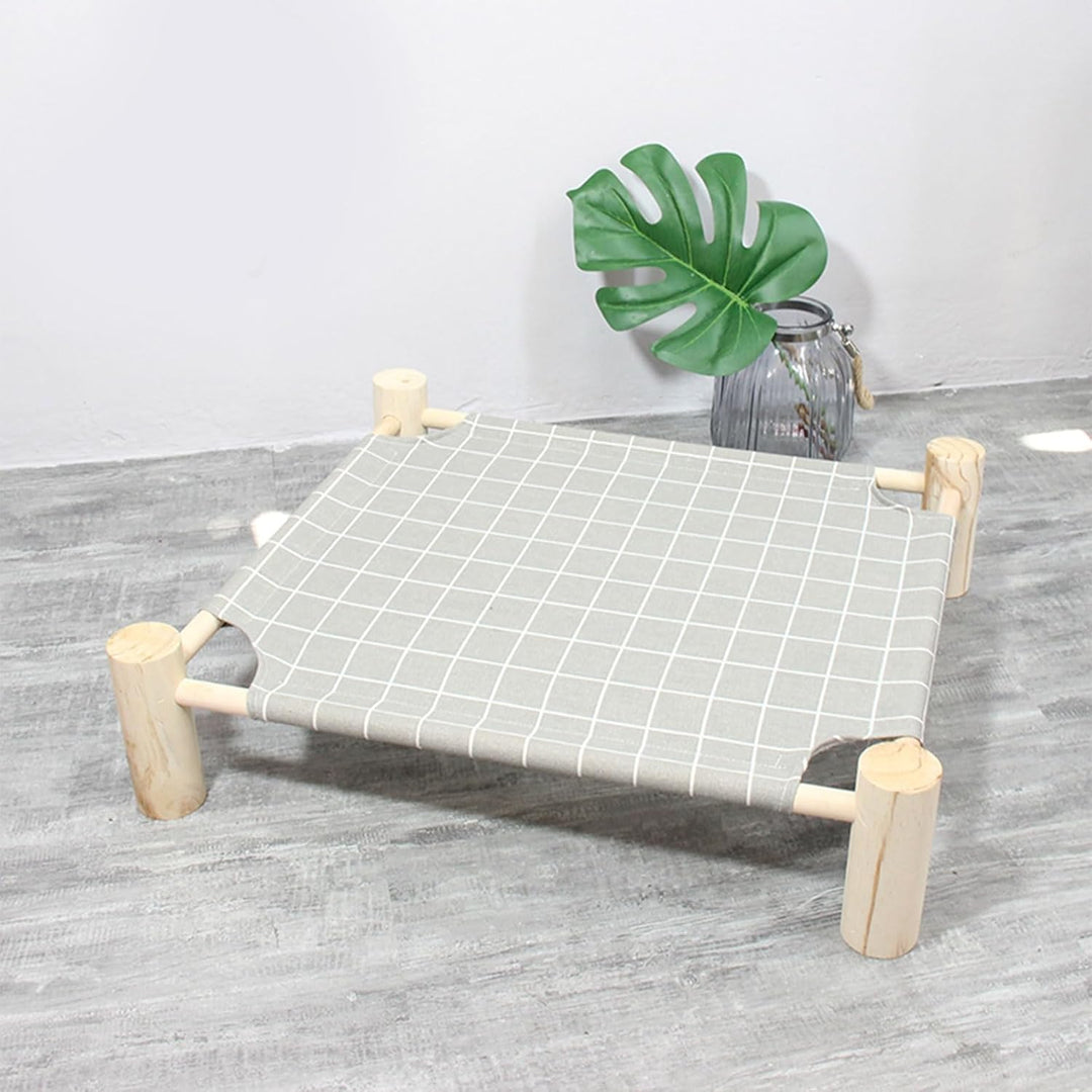Raised Pet Hammock Bed, Wooden Frame Indoor Outdoor Dog Cot (MOQ 10 Sets)