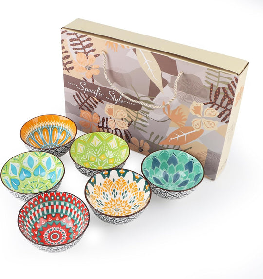 Ceramic Rice Bowls,10 Oz Japanese Style Porcelain Dessert Soup, Cereal, Ice Cream & Snacks Bowls for Kitchen Dining and Unique Gifts,Microwave & Dishwasher-Safe (MOQ 10 Sets)