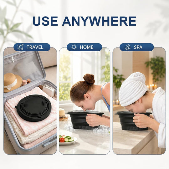 Ice Face Bath Bowl – Cold Plunge Facial Tub with Breathing Tube, Built-In Ice Tray & Odor-Remove Lid