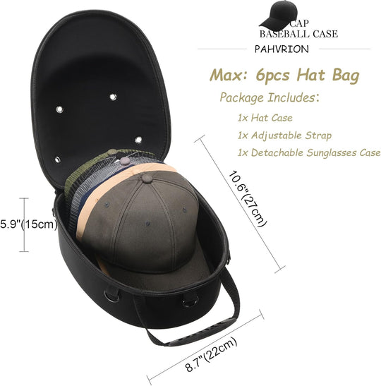 Hard Hat Travel Case for Baseball Caps - Convertible 3-Way Carry (Handle/Single Strap/Backpack)