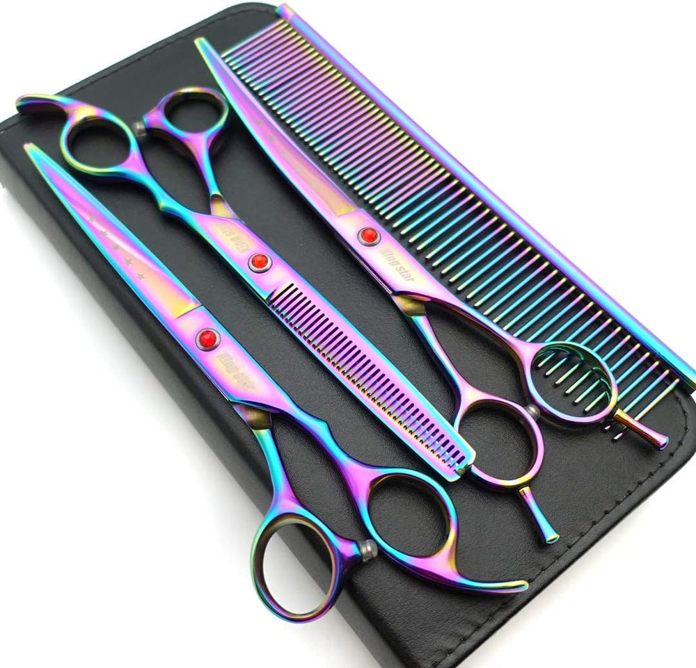 Professional Dog Grooming Scissors Set, 7 Inch Pet Grooming Scissors