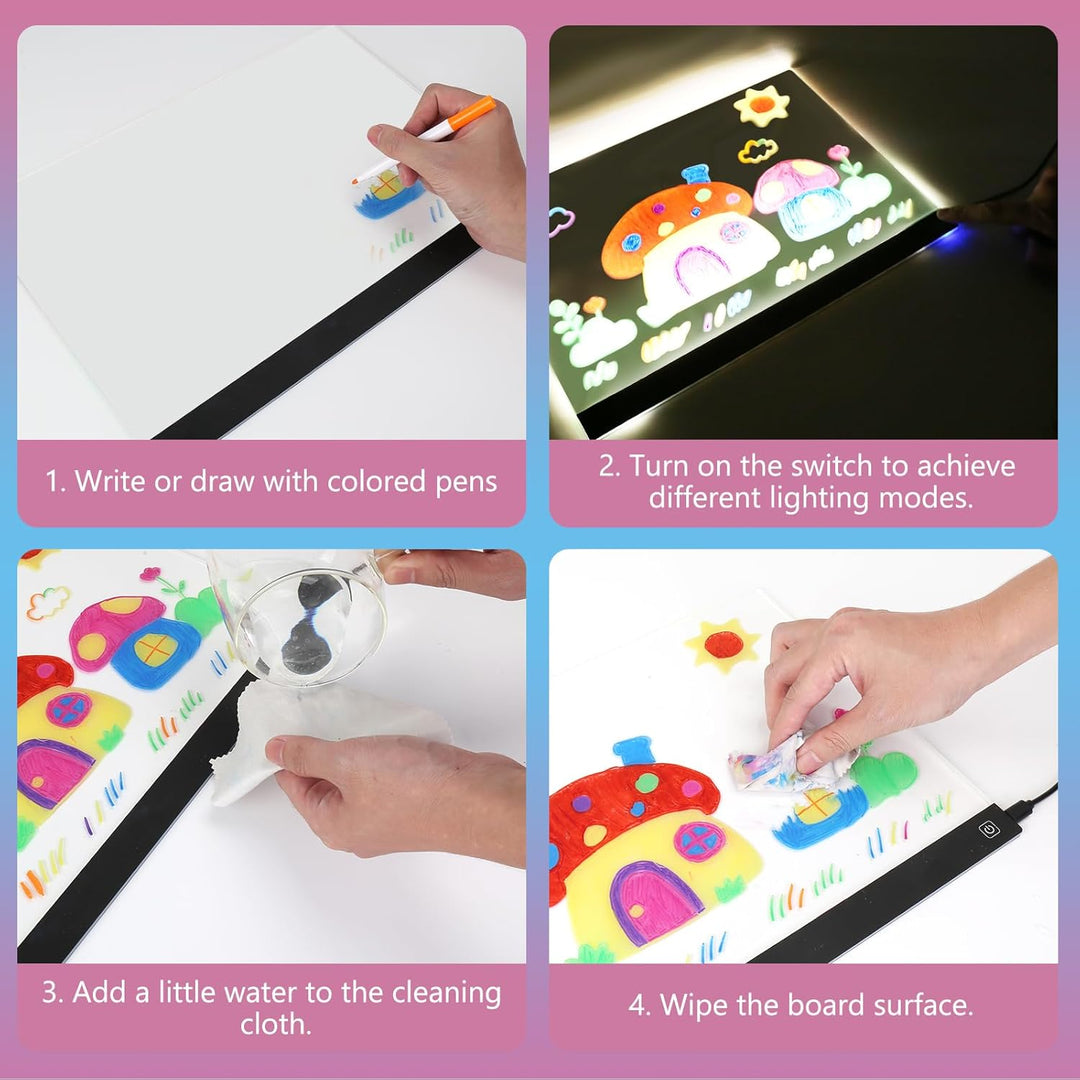 Creative Acrylic Luminous LED Message Board Light Up