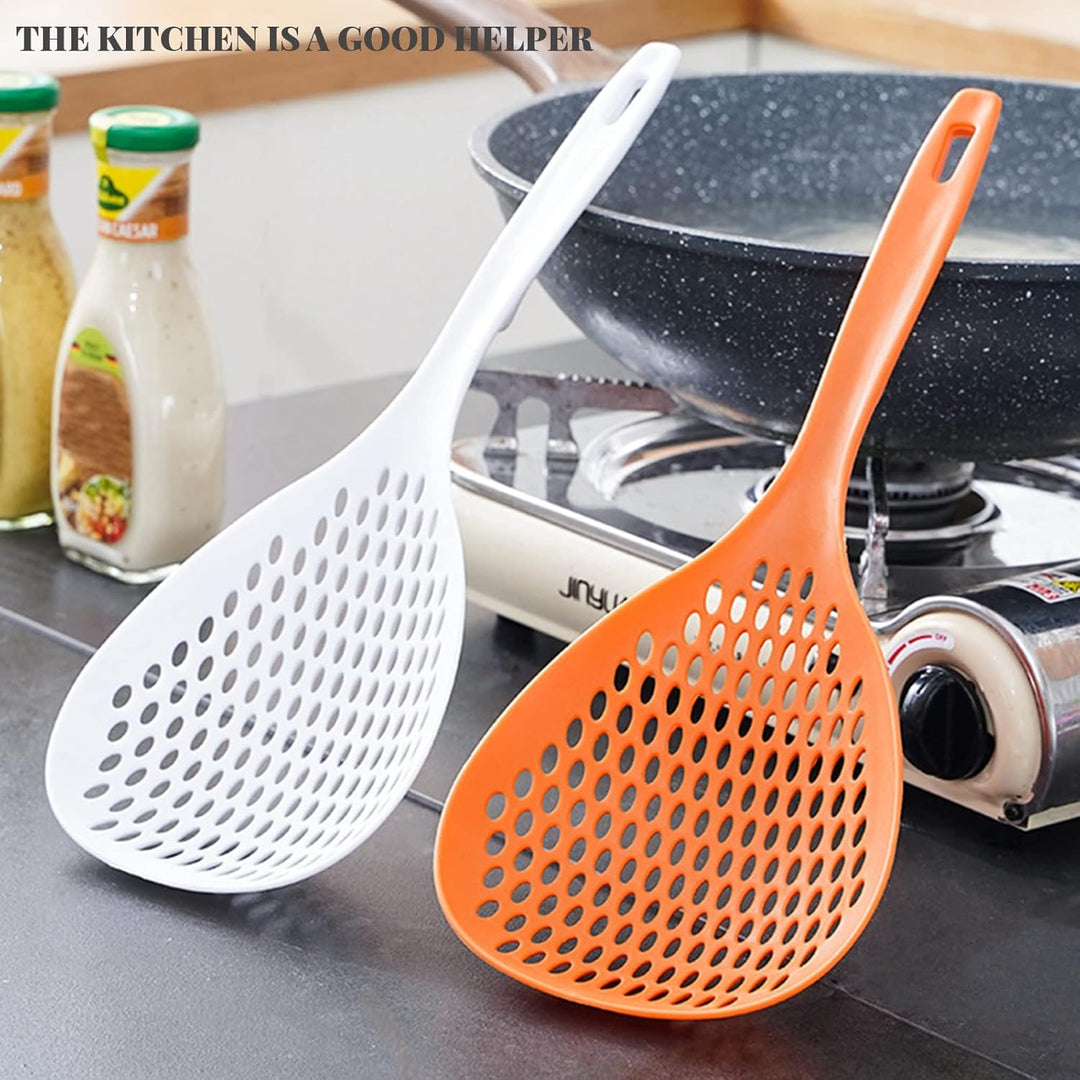 Food Strainer Scoop Colanders Slotted Pasta Spoon