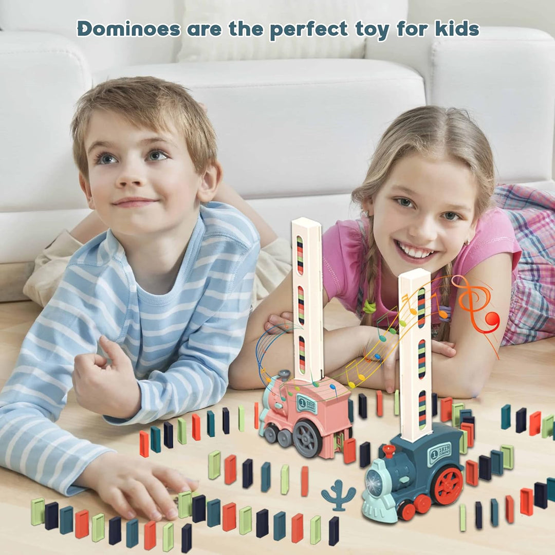 Domino Train Set for Kids Automatic Building and Stacking Toys (MOQ 10 Pcs)