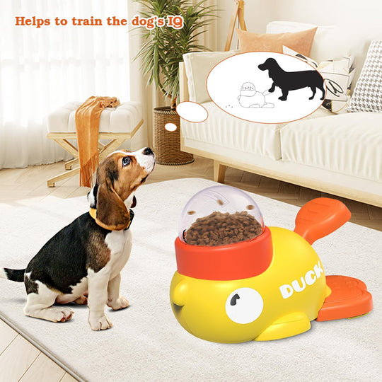 Durable Duck-Shaped Dog Slow Feeder Puzzle Toy