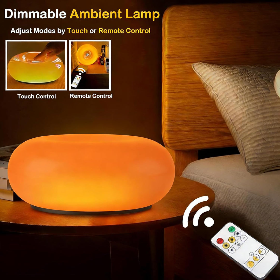 Modern Dimmable Ambient Table Lamp with Touch & Remote Control – Warm LED Mood Light for Bedroom, Living Room & Nightstand