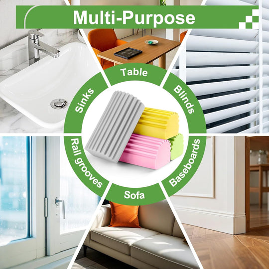 Damp Clean Duster Sponge, Reusable Magic Dusting Sponge Brush