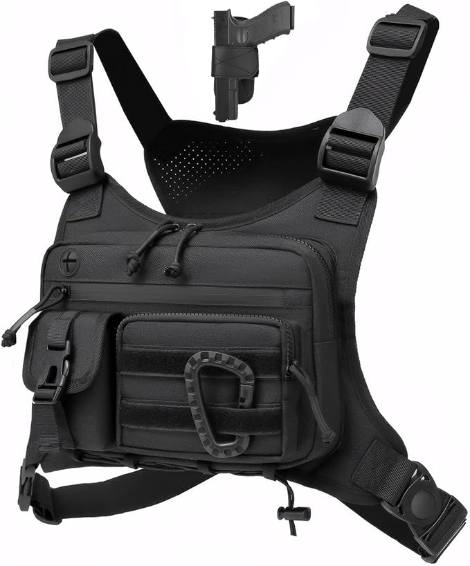 Multifunctional Adjustable Vest Waterproof Chest Bag (MOQ 10 Sets)