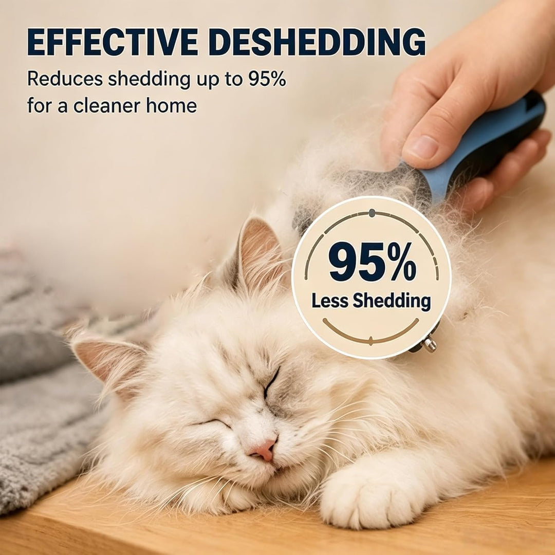 Dog & Cat Detangling Comb – Pet Grooming Brush for Knots & Tangled Fur