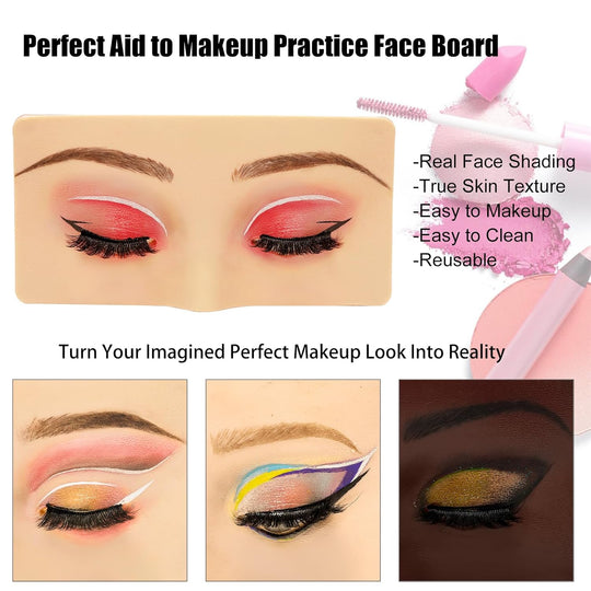 Professional Silicone 3D Eyebrow Eye Makeup Training Practice Skin Makeup Tool (MOQ 10 Sets)