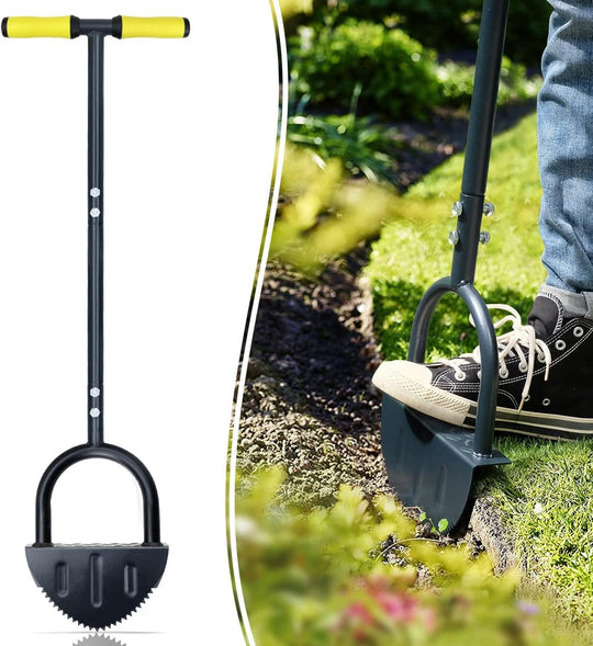 Tooth Blade Lawn Edger Tool,3 Pieces Removable Lawn Edger Spade,Carbon Steel Garden Lawn Border Edger