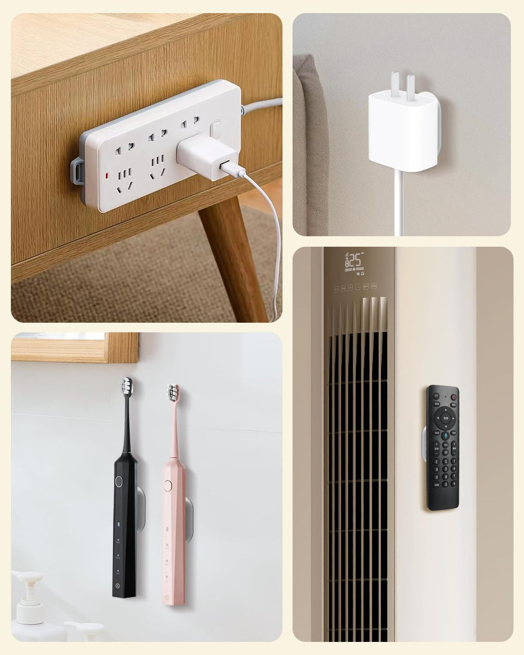 Silicone Magnetic Remote Holder – Wall-Mounted Organizer for TV, Fan & Air Conditioner Remotes
