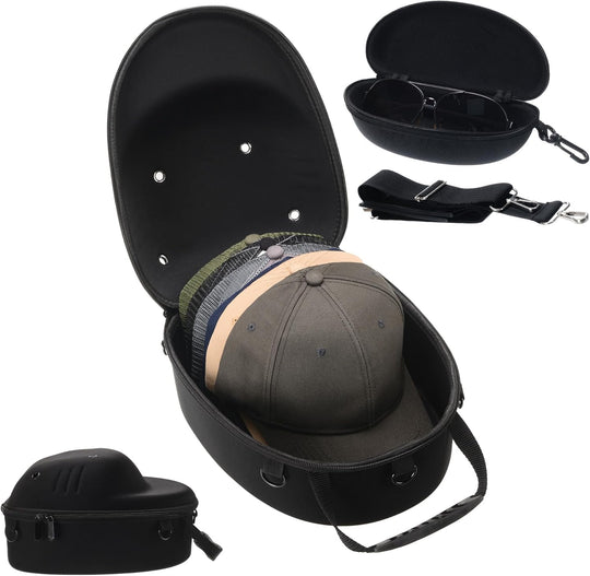 Hard Hat Travel Case for Baseball Caps - Convertible 3-Way Carry (Handle/Single Strap/Backpack)
