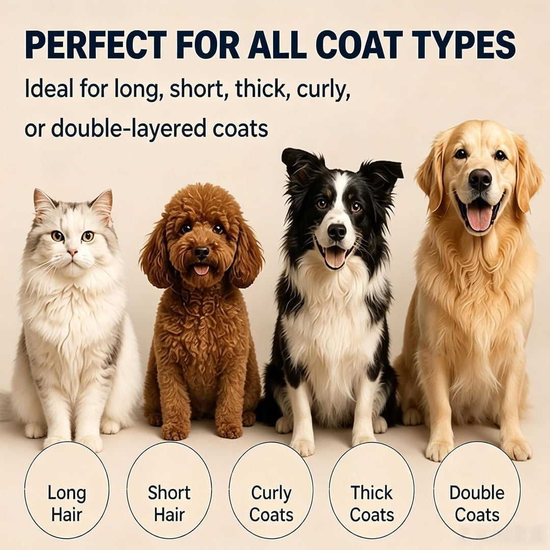 Dog & Cat Detangling Comb – Pet Grooming Brush for Knots & Tangled Fur
