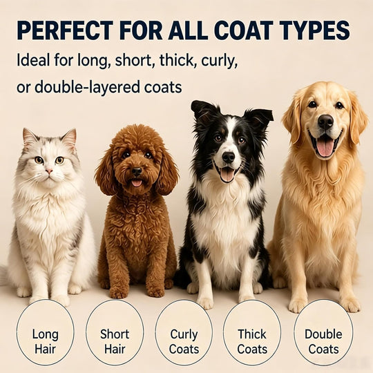 Dog & Cat Detangling Comb – Pet Grooming Brush for Knots & Tangled Fur