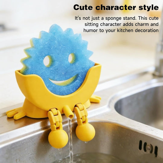 Hanging Sponge Holder with Drainage for Kitchen Sink – Compatible with Scrub Daddy, Self-Draining Sponge Caddy (MOQ 10 Sets)